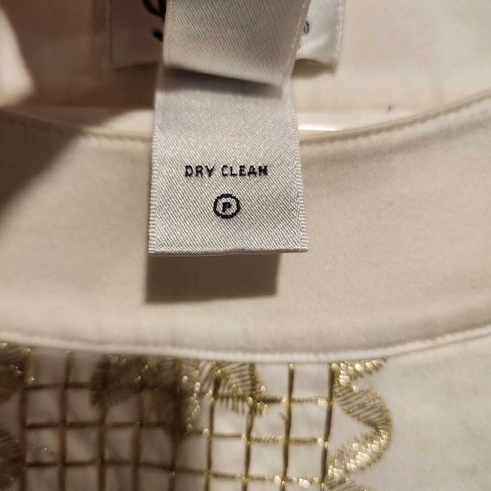 Lilly Pulitzer Ashlyn Sleeveless Shift Dress Resort White Gold Embroidery Size 2 - Picture 6 of 8